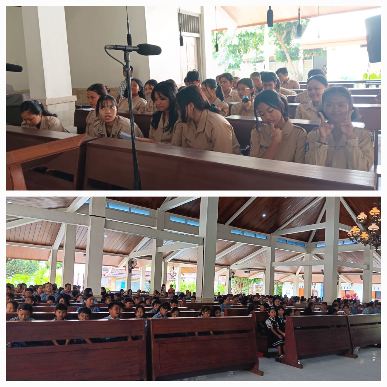 Persiapan Misa Pelajar Paroki St. Yusup Bandung oleh Siswa SMAN 2 Playen sebagai Koordinator