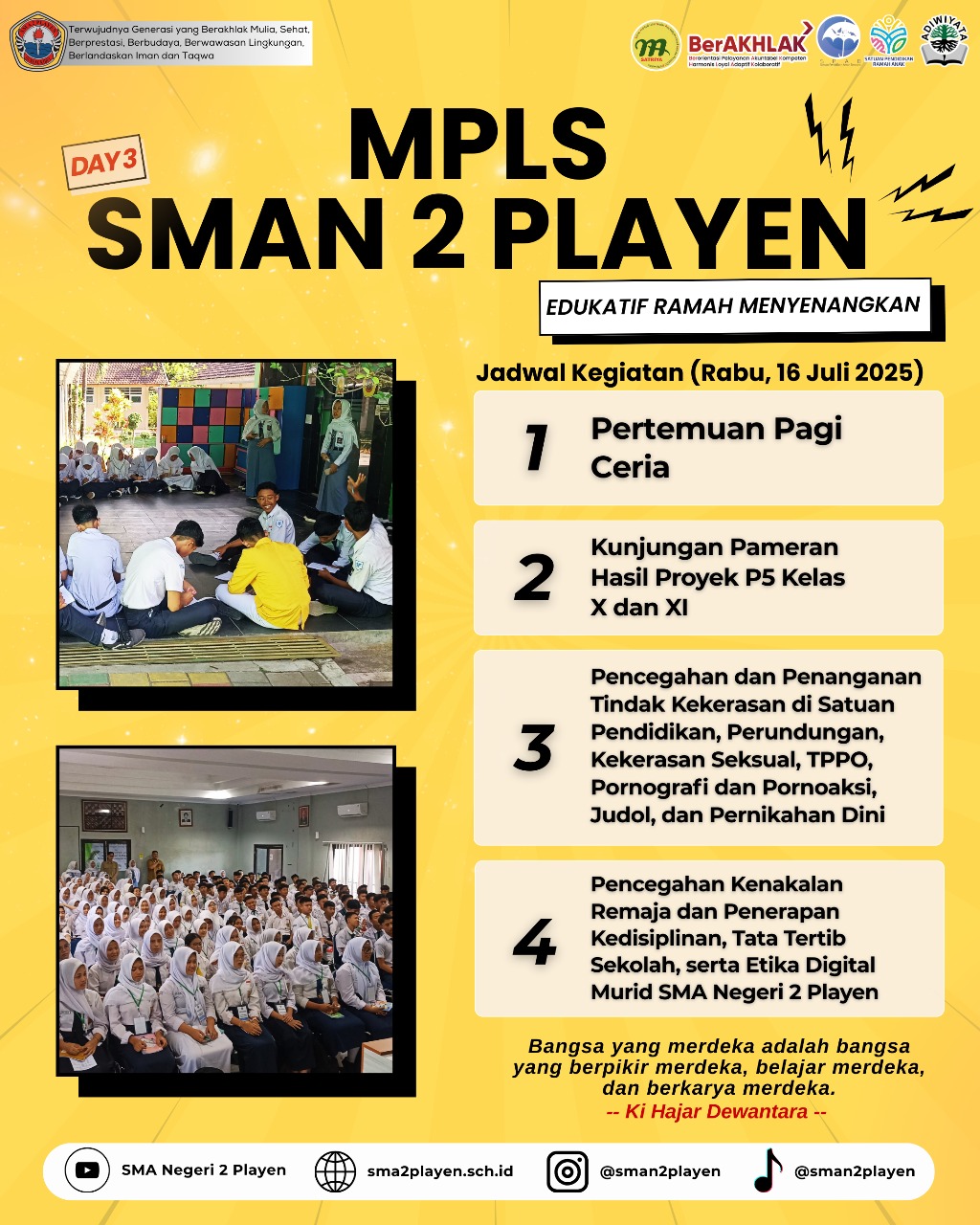 MPLS SMAN 2 Playen Day 3 Tahun Ajaran 2025/2026