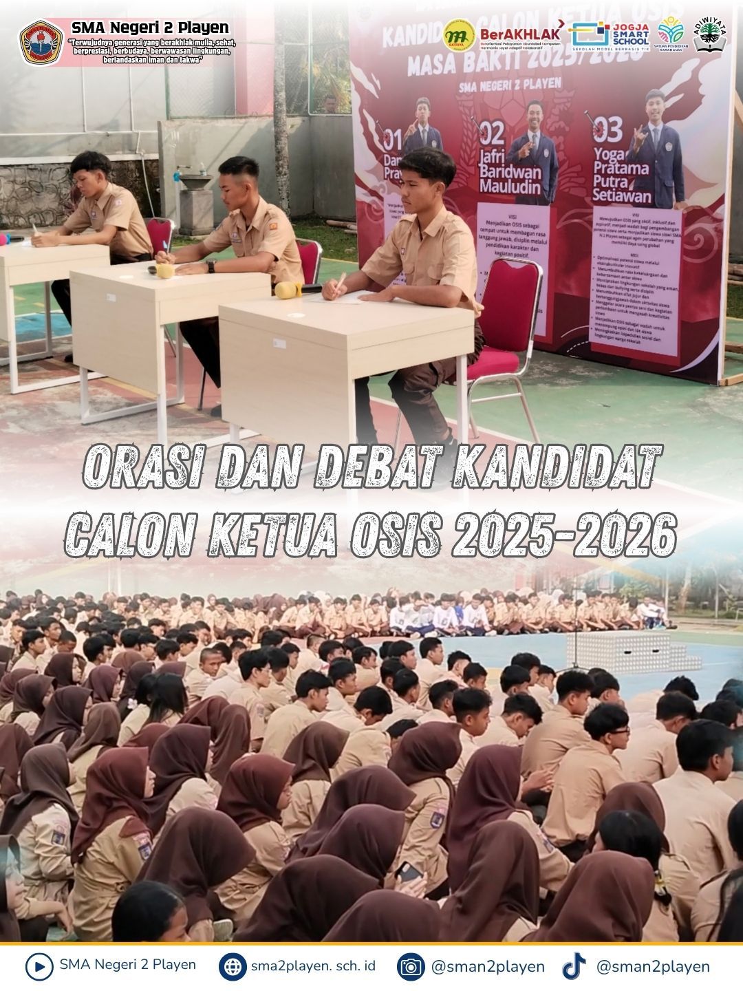 Orasi dan Debat Kandidat Calon Ketua OSIS SMA Negeri 2 Playen Masa Bakti 2025/2026